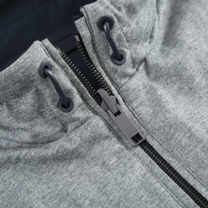 Zegna Microfiber Reversible Brezza Vest in Dark Blue