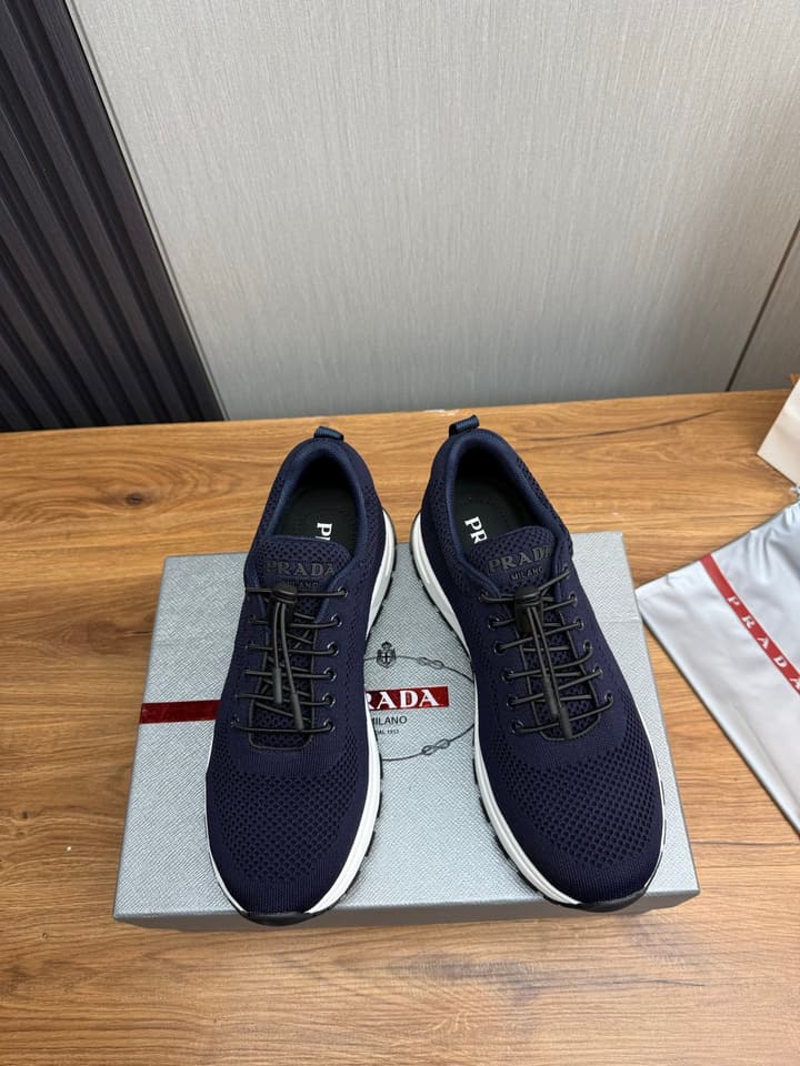 Prada Men's High-Quality Sneakers in Light Grey