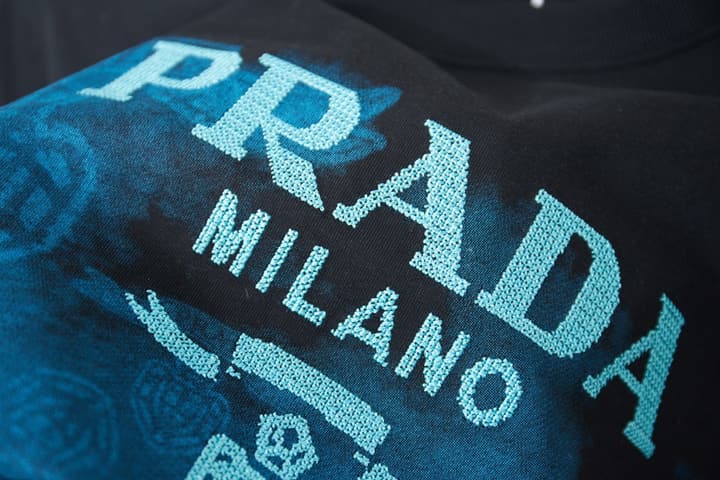 Prada Embroidered Logo T-Shirt – 26SS Early Spring Collection in Black