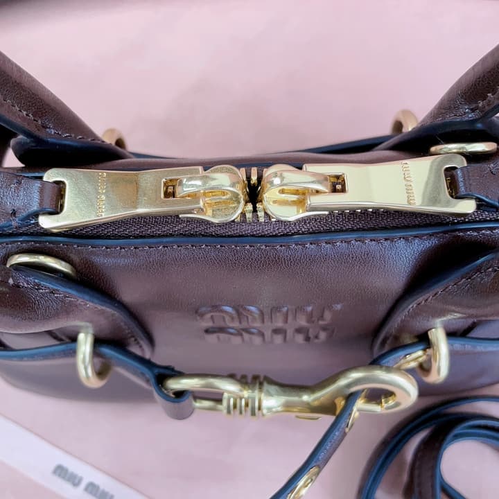 Miu Miu Aventure Nappa Leather Bowling Bag