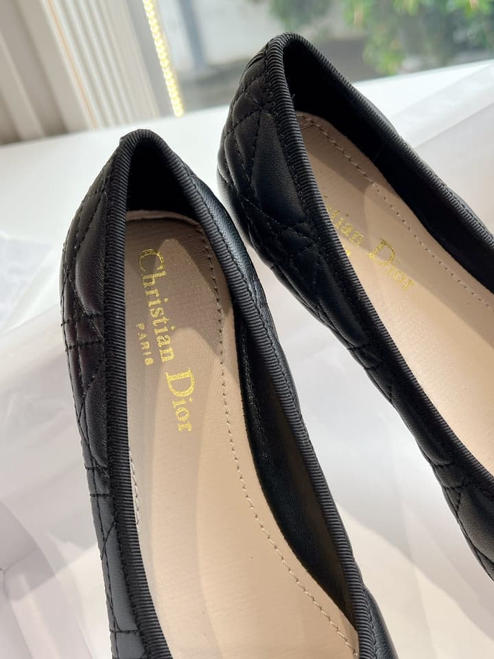 Dior Embroidered Leather Loafers – 2024 Spring Collection in Cream
