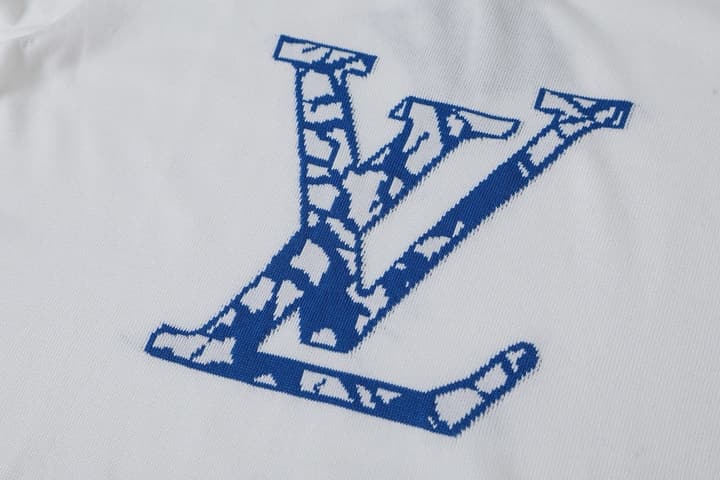 Louis Vuitton Cracked Jacquard Knit Short Sleeve – 26SS in White