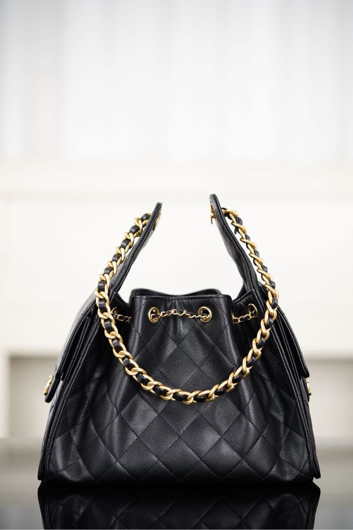Chanel 25S Small Hobo Drawstring Bucket Bag