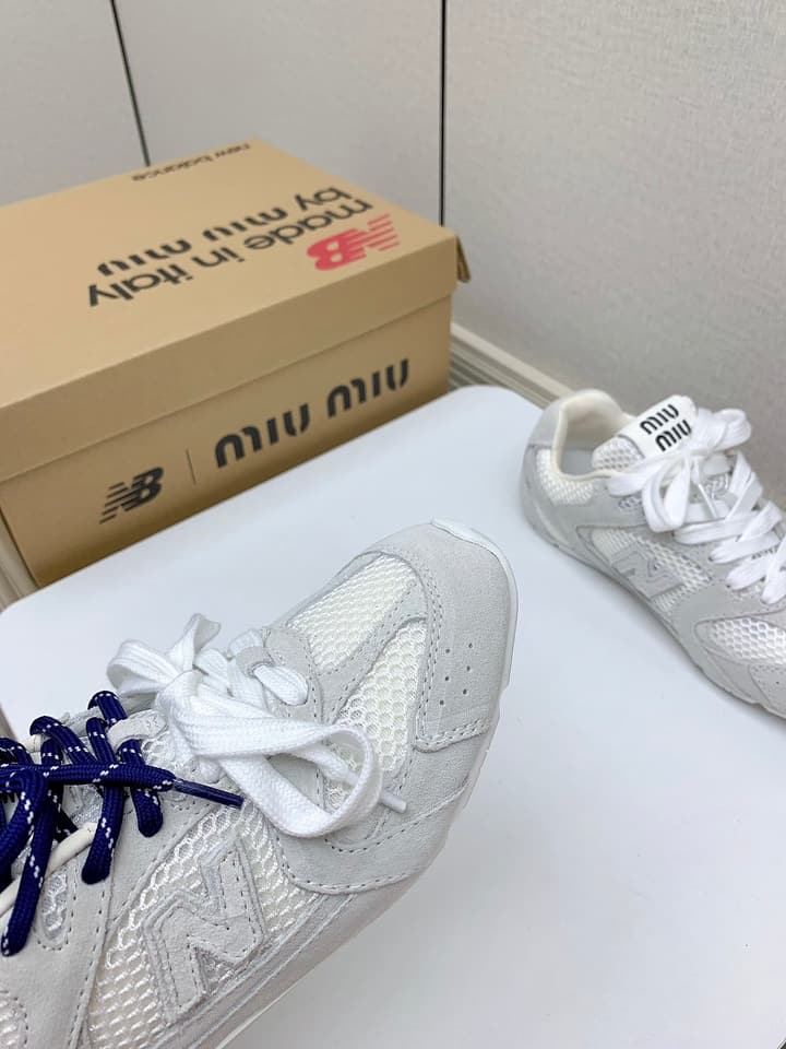 Miu Miu x New Balance Collaboration Runway Sneakers – 2024 in Distressed Grey