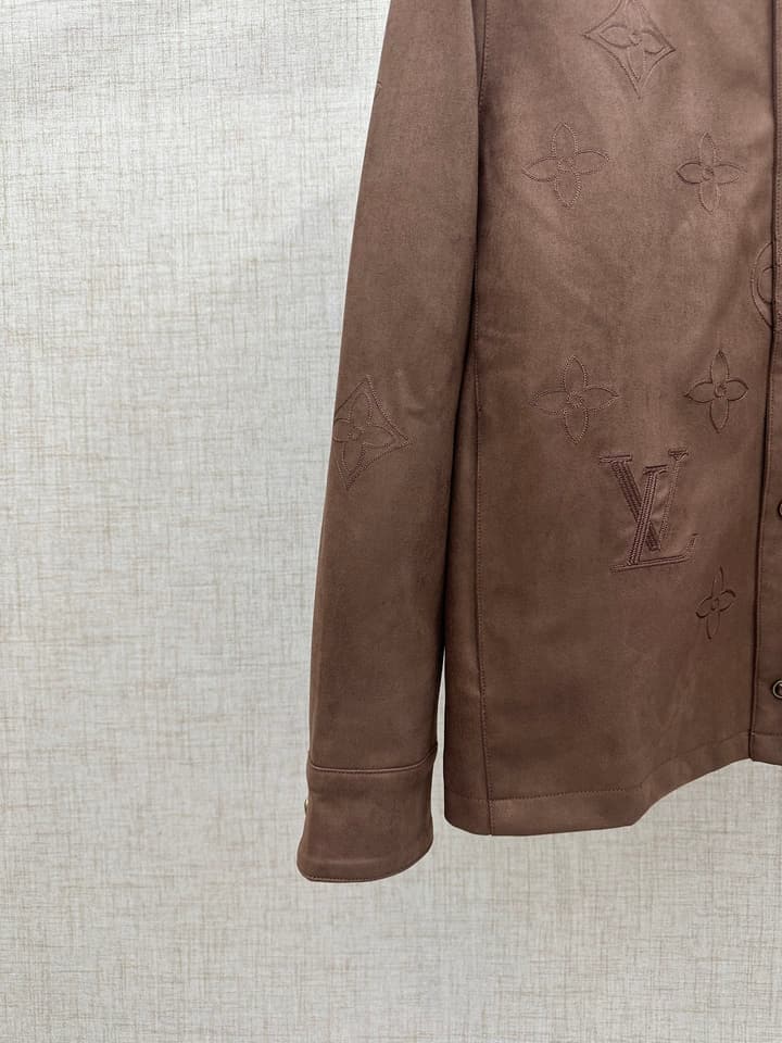 Louis Vuitton Black Monogram Collared Jacket in Black Monogram Jacket