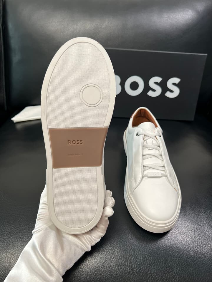 Boss Panelled Leather Sneakers