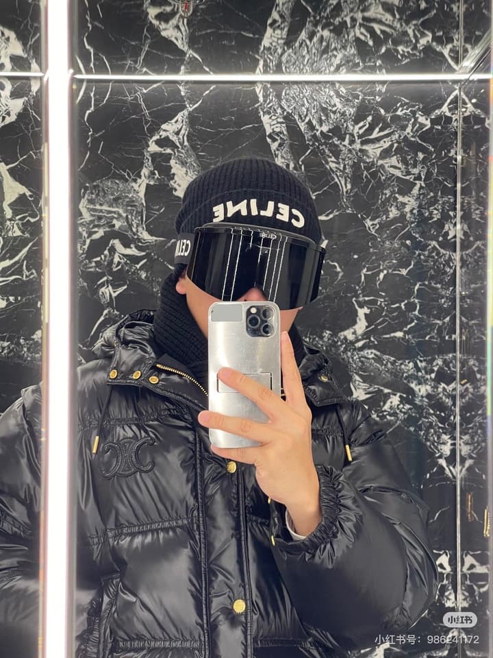 Celine Ski Goggles in Black Frame With Black Strap