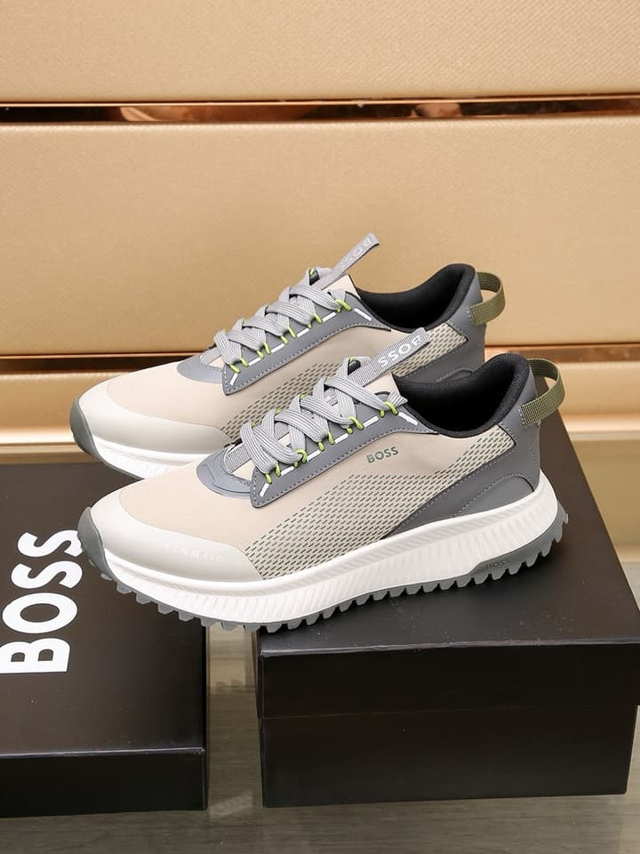 Boss New Men's Athletic Sneakers in Monochromatic Black