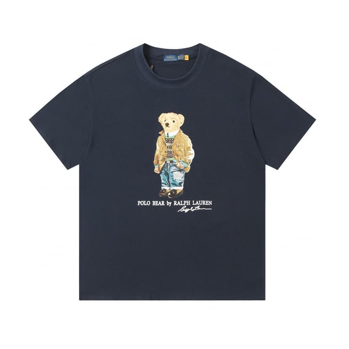 Ralph Lauren Classic Bear Print Crewneck T-Shirt in Black