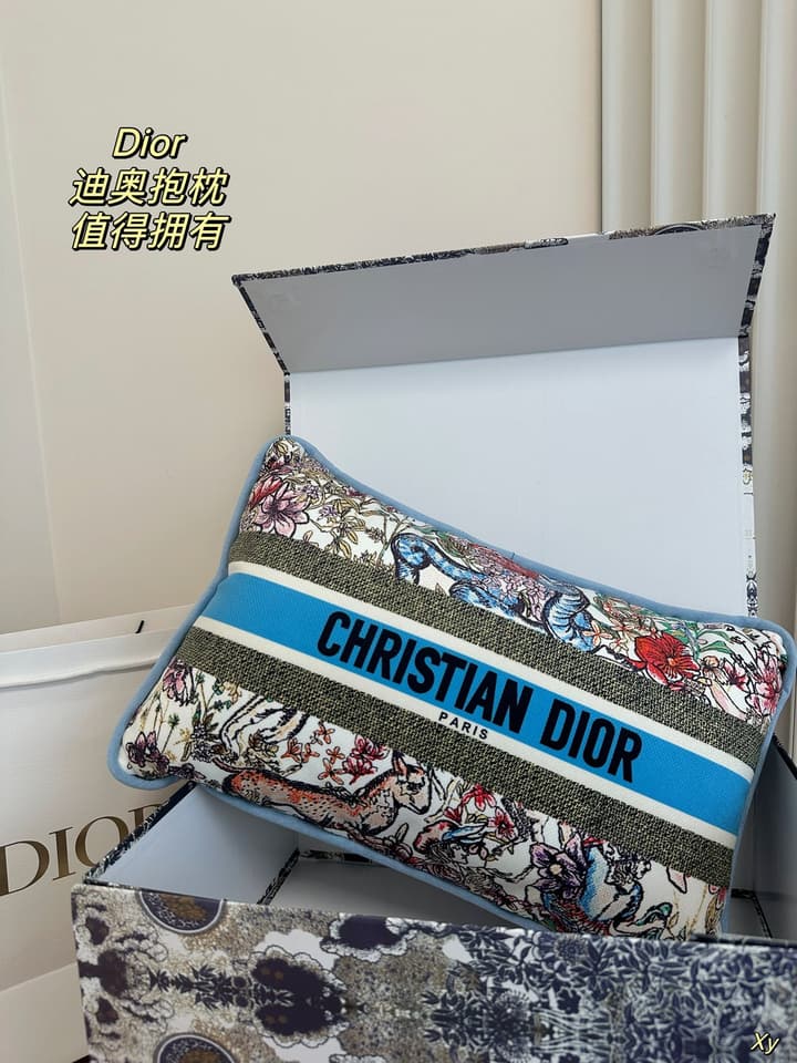 Dior Limited Edition Home Pillow – XYBH in Black Grey Toile