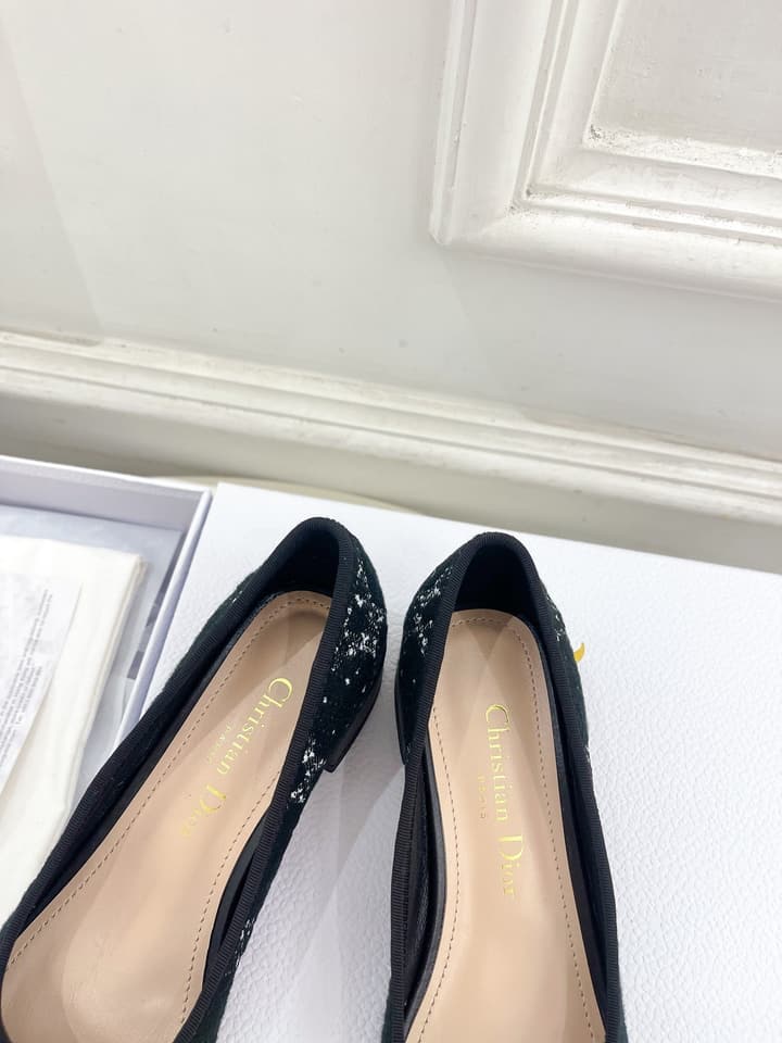 Dior Cannage Pearl Ballet Pumps – 2024 Early Spring Collection in Cream Mary Jane