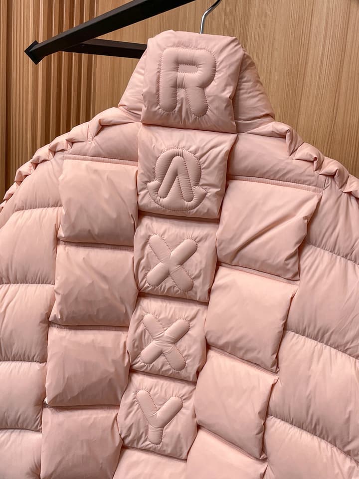 Moncler Stand Collar Embossed Down Jacket – Limited Edition in Black