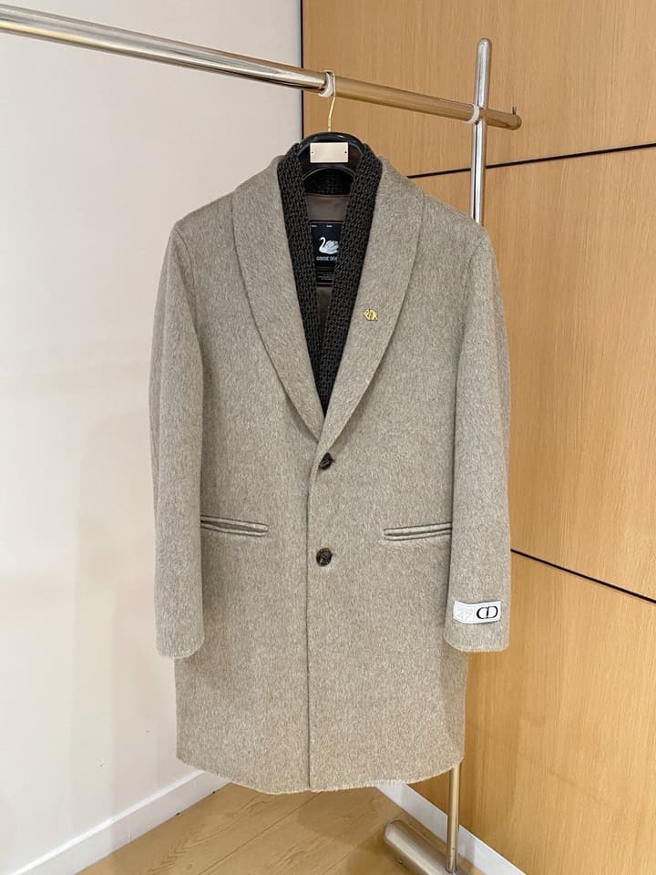 Dior Men's Wool Kensington Coat – 2025FW in Classic Black