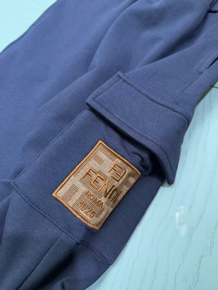 Fendi Logo Print Tracksuit – Kids Collection – 2025SS in Dark Navy Blue Set