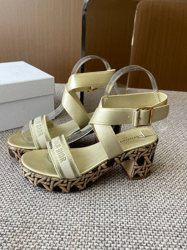 Dior Riviera Dway Wedge Sandals – Spring/Summer 2025 Collection in Black