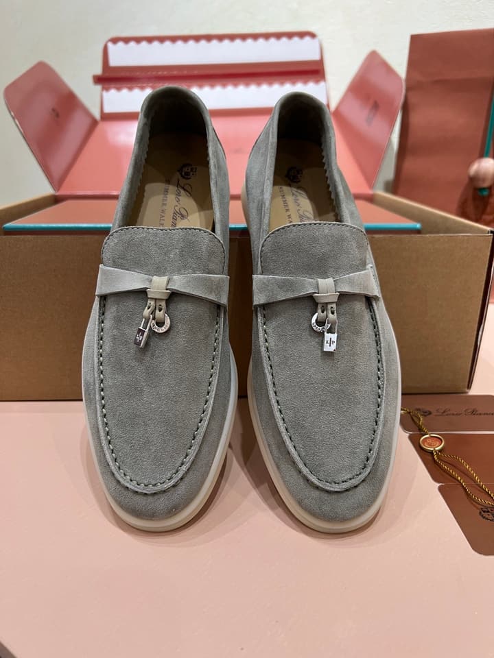 Loro Piana My Charms Classic Loafers in Nude