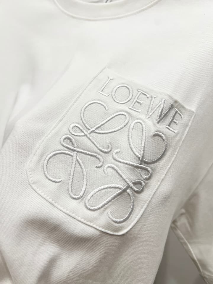 Loewe Minimalist Pocket Embroidery T-Shirt in Classic Black