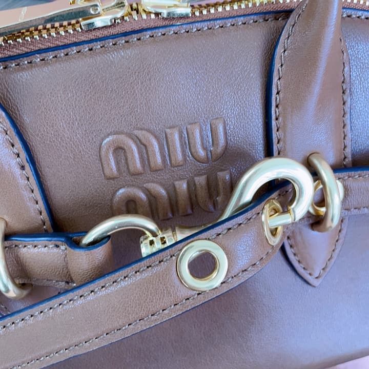 Miu Miu Aventure Nappa Leather Bowling Bag