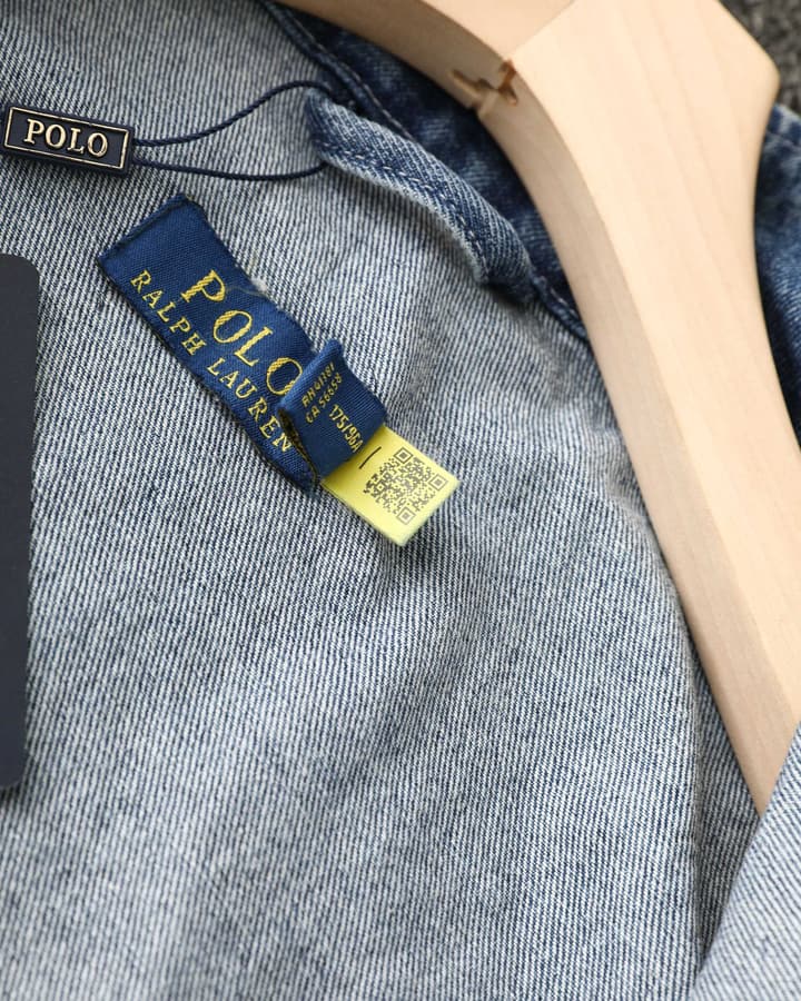 Ralph Lauren Washed Denim Jacket – 2025 Fall Collection in Classic Blue Denim