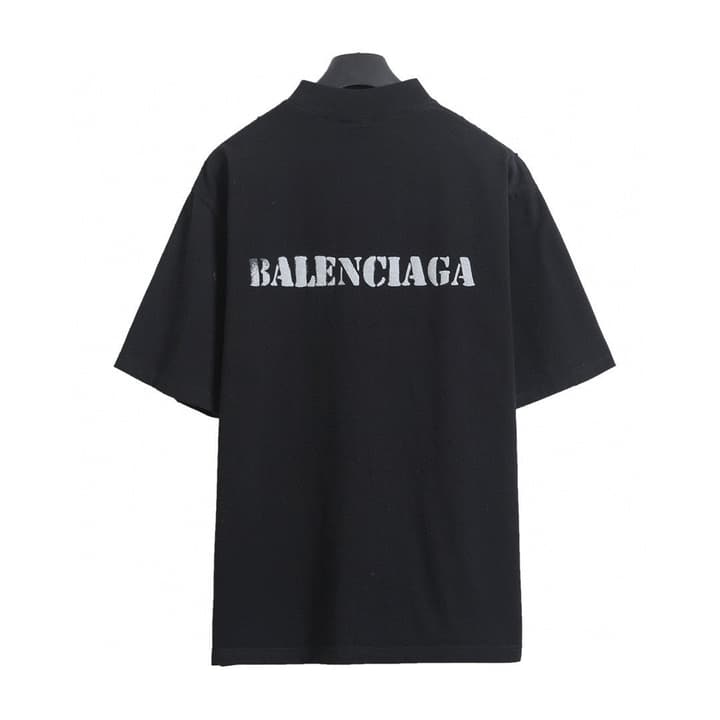 Balenciaga Blurred Letter Print T-Shirt – 26SS in Black