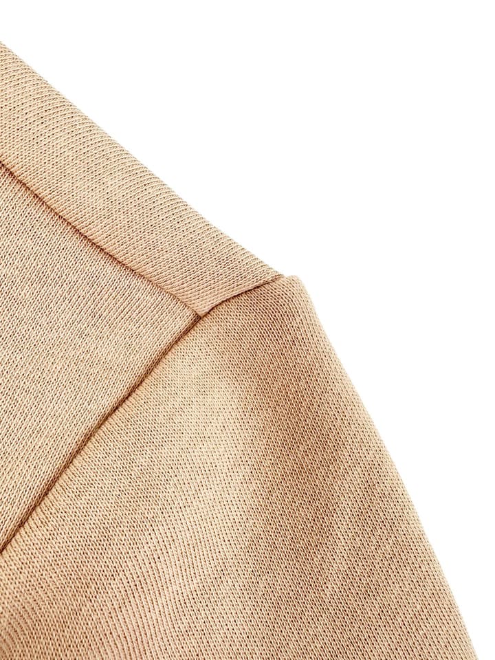 Moncler Leather-Trimmed Pocket T-Shirt in Beige