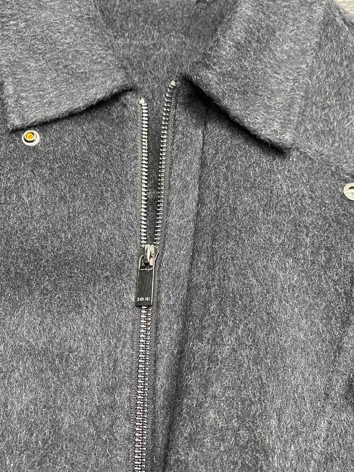 Dior Men's Classic Lambswool Short Coat in Camel Brown