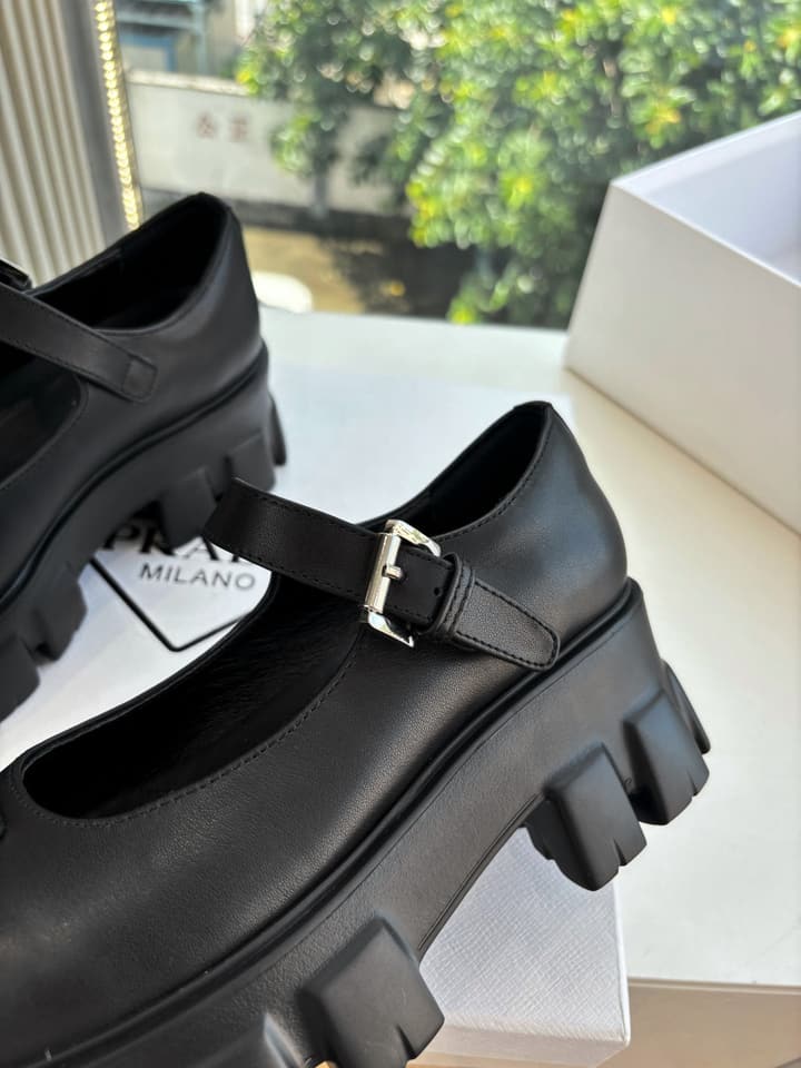 Prada Monolith Platform Mary Jane Loafers – 25FW in Assorted Leather & Suede Collection