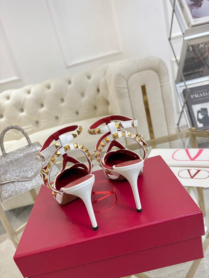 Valentino Studded Cut-Out High-Heeled Sandals – 26SS in Pink