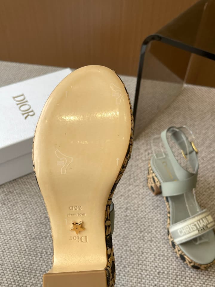 Dior Riviera Dway Wedge Sandals – Spring/Summer 2025 Collection in Black