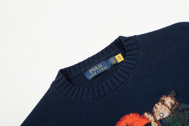 Ralph Lauren Bear Golf Knitted Sweater – Autumn/Winter Collection in Navy Blue Bear Martini
