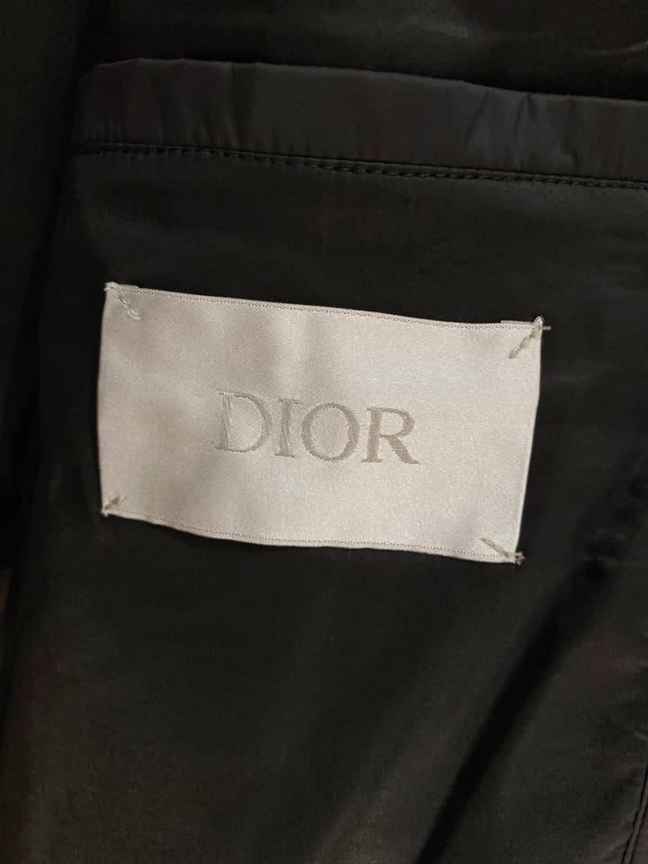 Dior Knit Patchwork Hooded Puffer Jacket – 2025SS in Black Knit Padded Jacket