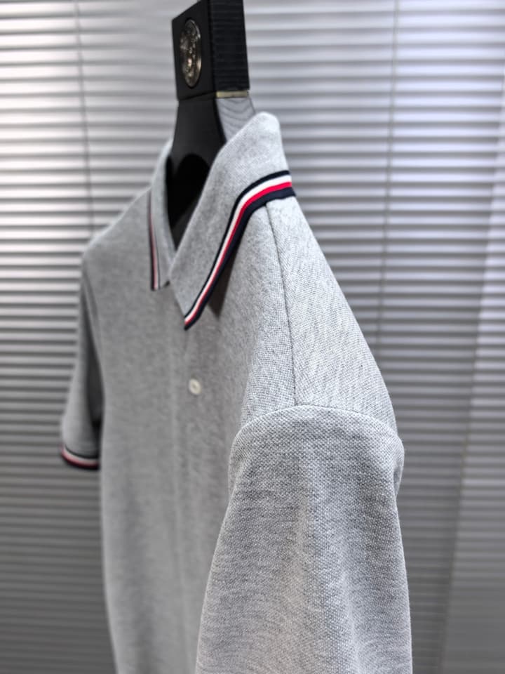 Moncler Embroidered Logo Pique Cotton Polo Shirt – Spring/Summer Collection – 2026SS in Black