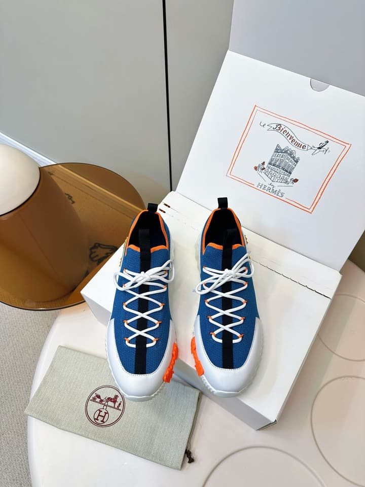Hermes H Classic Couple Sneakers in Black
