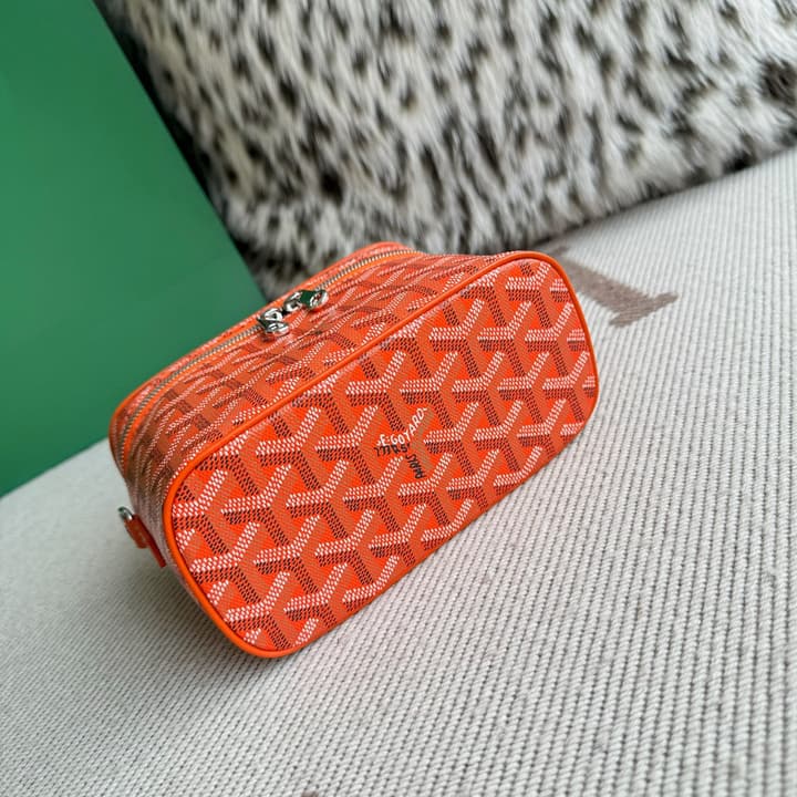Goyard Muse Mini Vanity Case in Bright Orange Goyardine