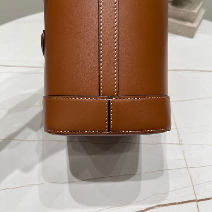 Celine Cuir Triomphe Calfskin Bucket Bag in Black