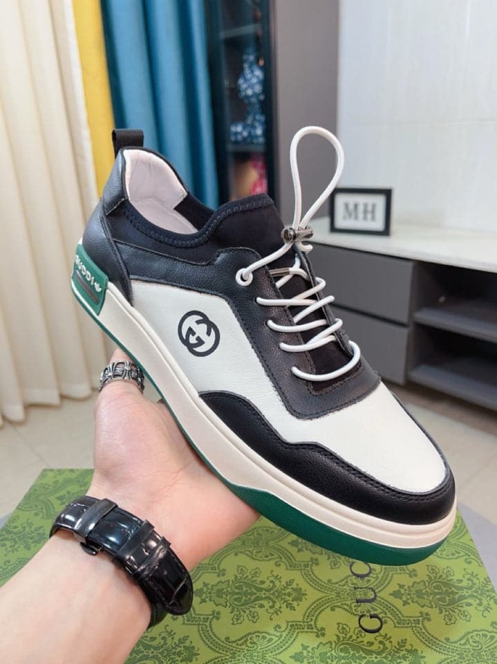 Gucci New Season Casual Fashion Sneakers in Black With Web Stripe