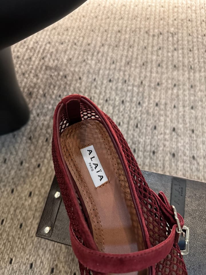 Alaïa Ballet Flats – 25FW in Dusty Rose Suede
