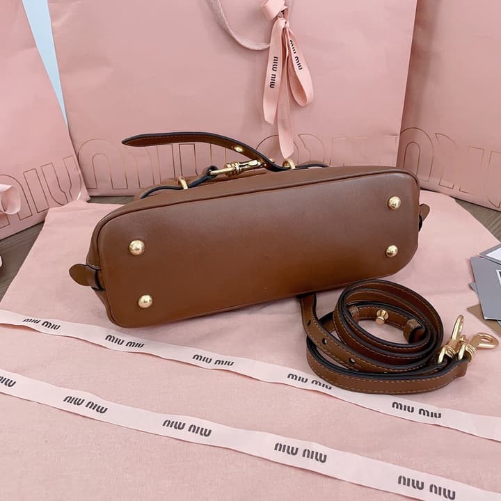 Miu Miu Aventure Nappa Leather Bowling Bag