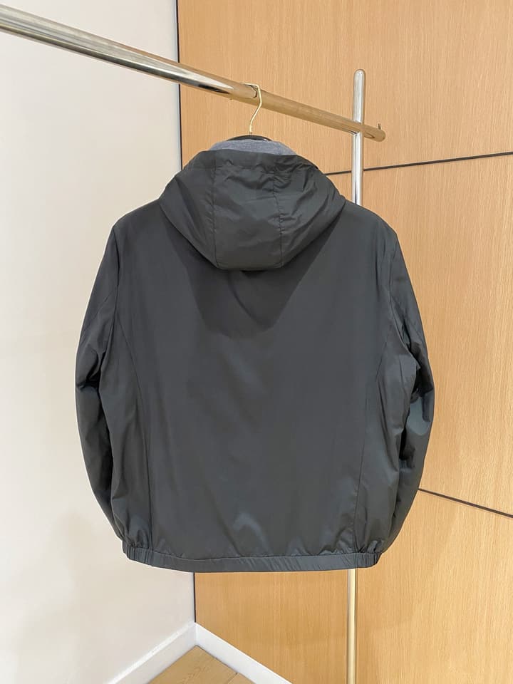 Zegna 2025 Men's Casual Jacket – 2025 Collection in Charcoal Gray