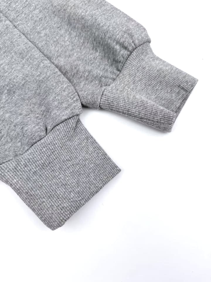 Celine Flocked Hooded Sweatshirt in Heather Gray Flocked Logo Hoodie