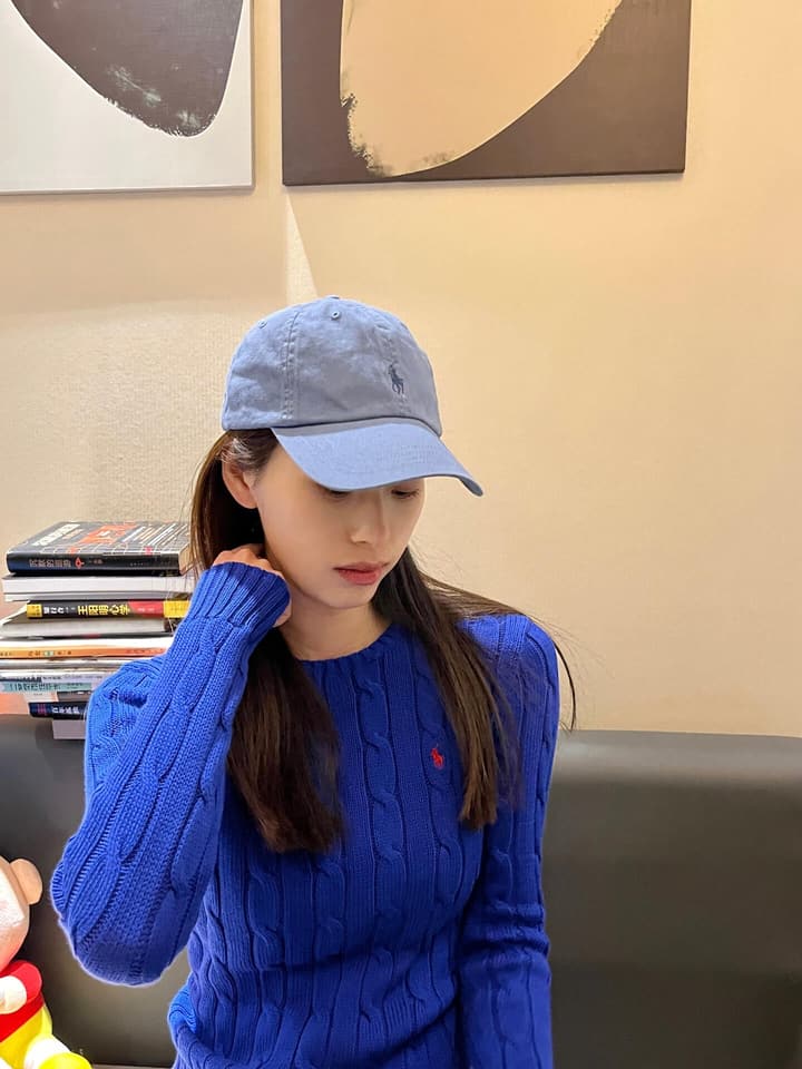 Ralph Lauren Classic Cable Knit Sweater in Royal Blue Cable Knit