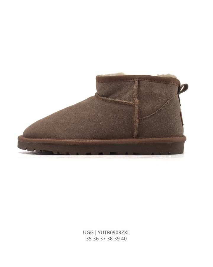UGG Mid-Tube Plush Snow Boots – Autumn/Winter Collection in Black