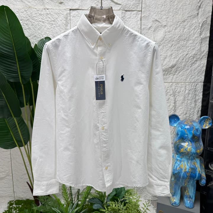 Ralph Lauren Classic Polo Embroidery Oxford Shirt in Khaki