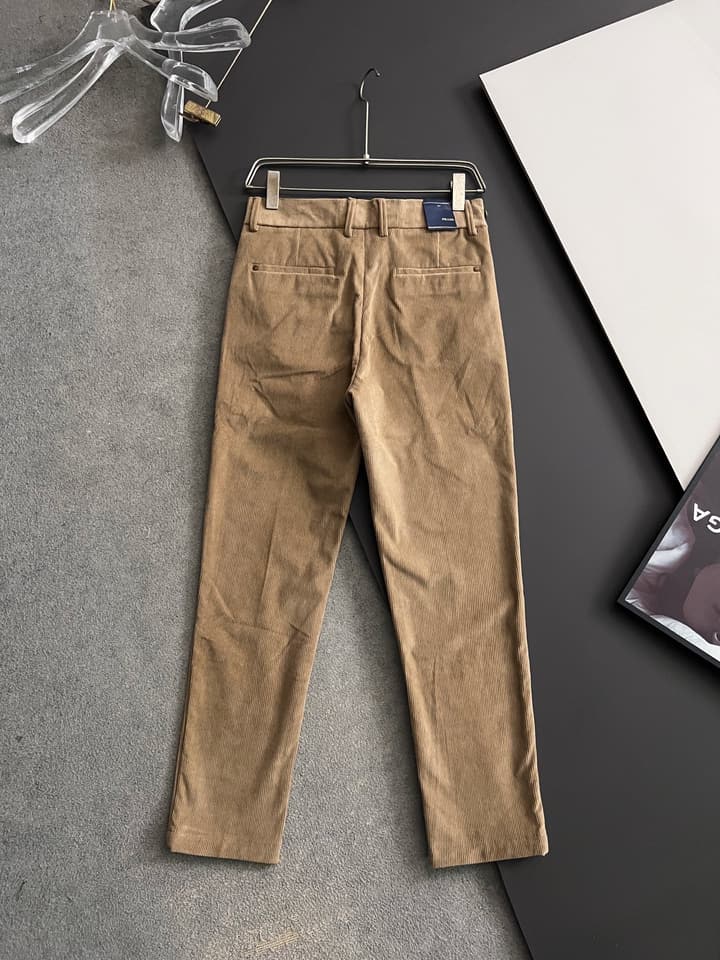 Prada Men's Pure Cotton Casual Trousers – 2025 Collection in Classic Black