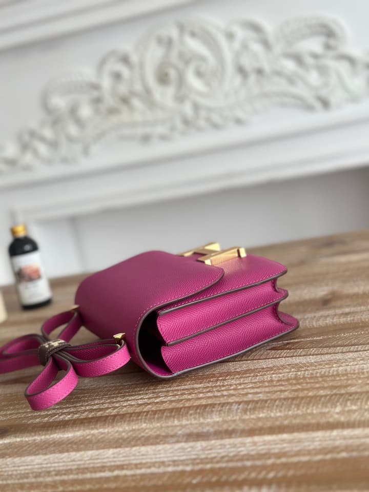 Hermès Constance Bag – Rose Purple Epsom Leather in Pink With Gold Hardware