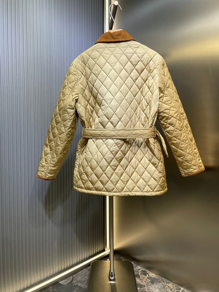 Burberry Classic Quilted Jacket in Beige