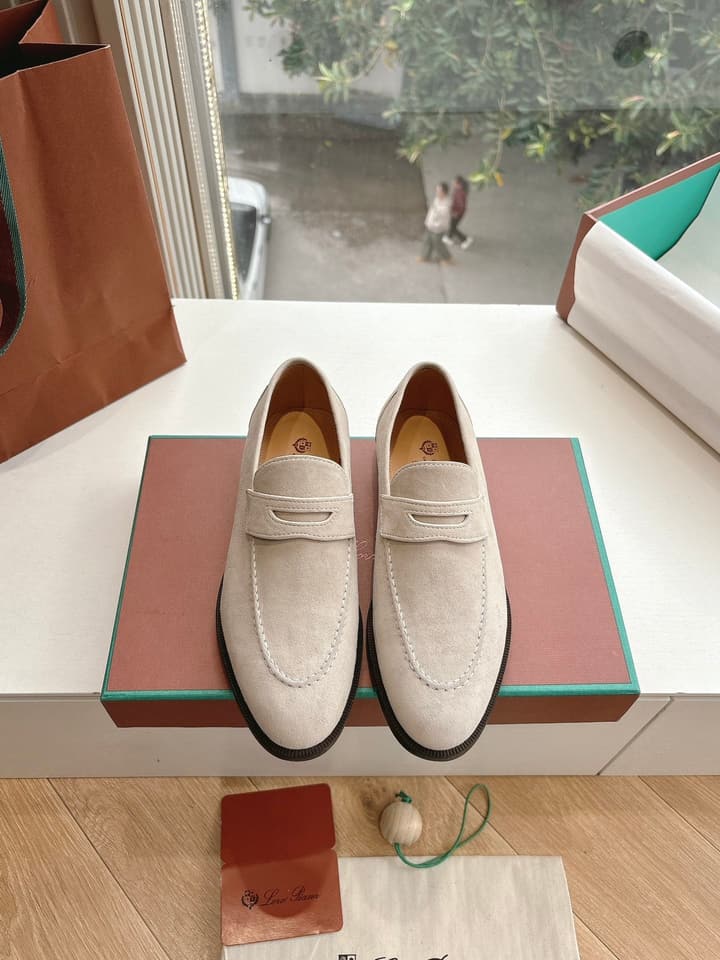 Loro Piana Loafers in Black Suede