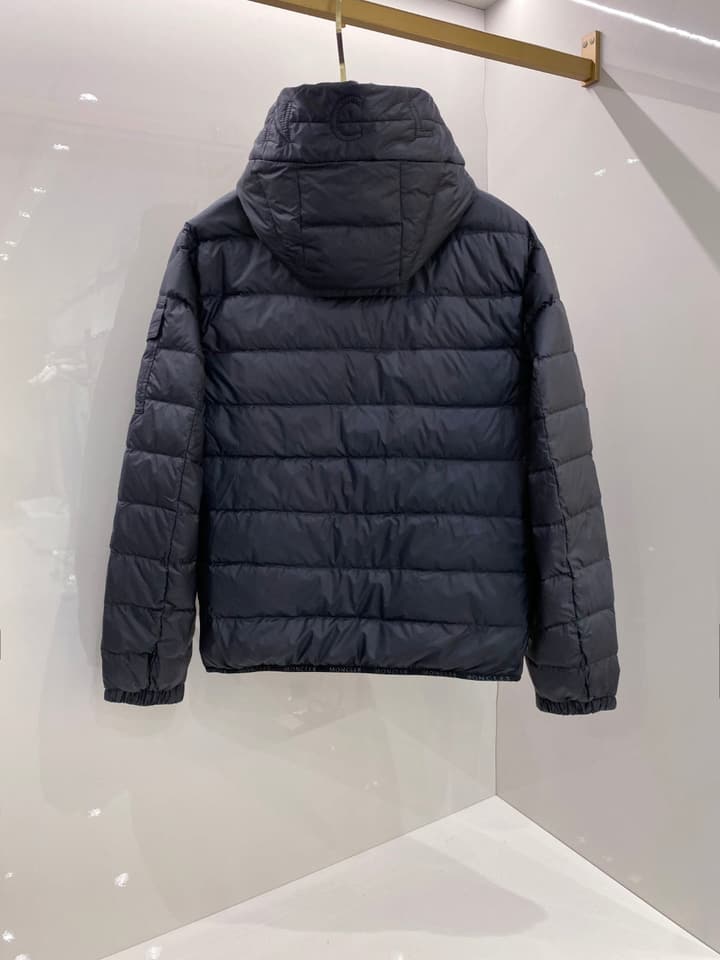 Moncler Men's Hooded Goose Down Jacket – 2025FW in Dark Gray