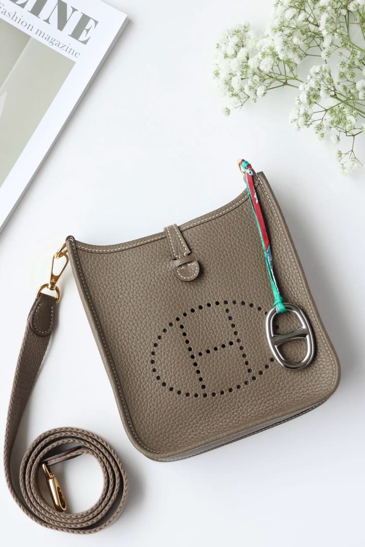 Hermès YF16 Shoulder Bag – Elephant Grey in Elephant Grey With Gold Hardware
