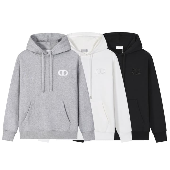 Dior CD Oblique Jacquard Knit Top – 25SS in Heather Gray Hoodie